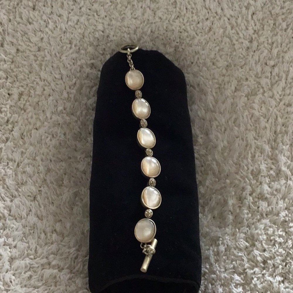 Cream Stone and Jewel Bracelet